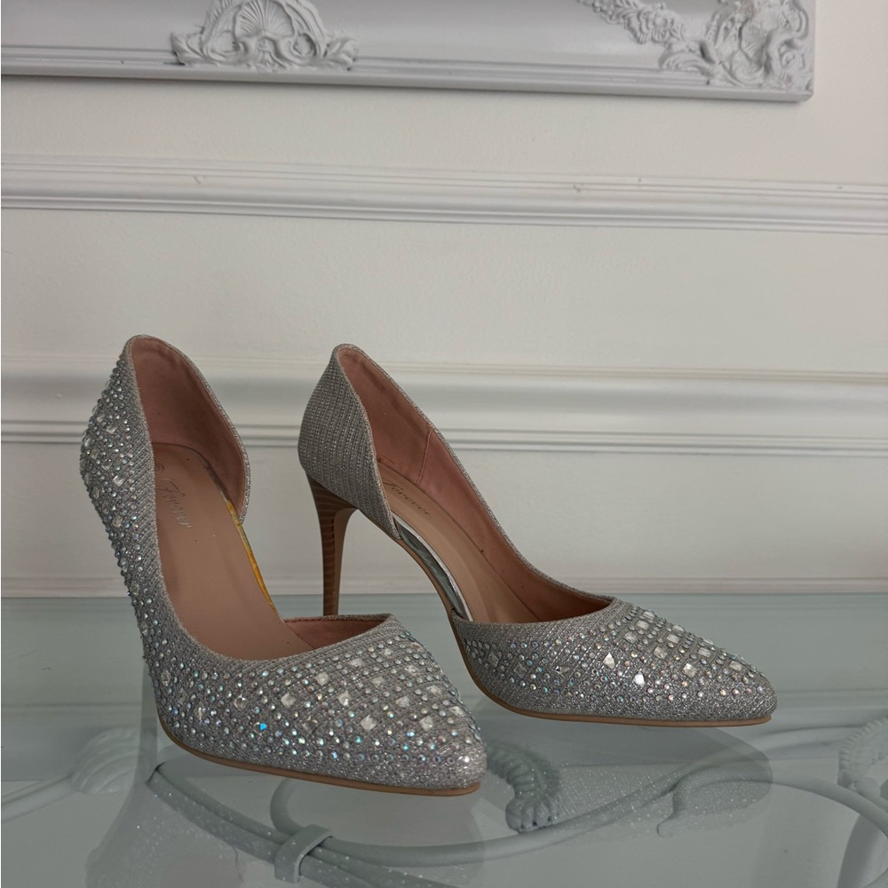 Elegant Silver Stiletto Heels